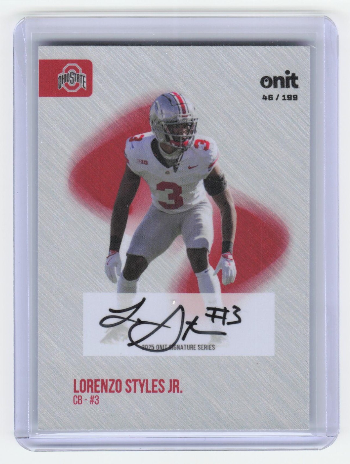 2025 ONIT OSU #S-12 Lorenzo Styles Jr. Signatures Team Color Shimmer #/199