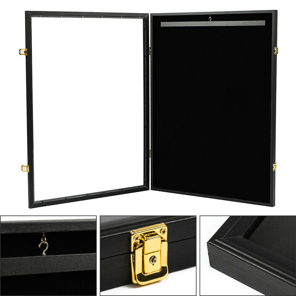 Wall Art Display 32″ Jersey Cover Football Basketball Frame Lockable Box Rack