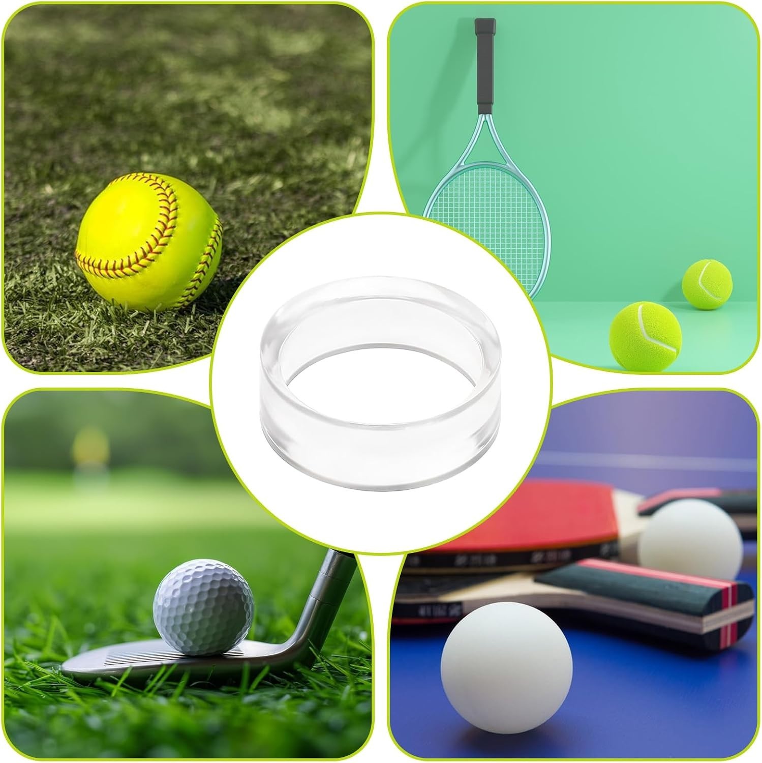 15 PCS Clear Acrylic Sphere Stands for Elegant Baseball and Sports Ball Displays
