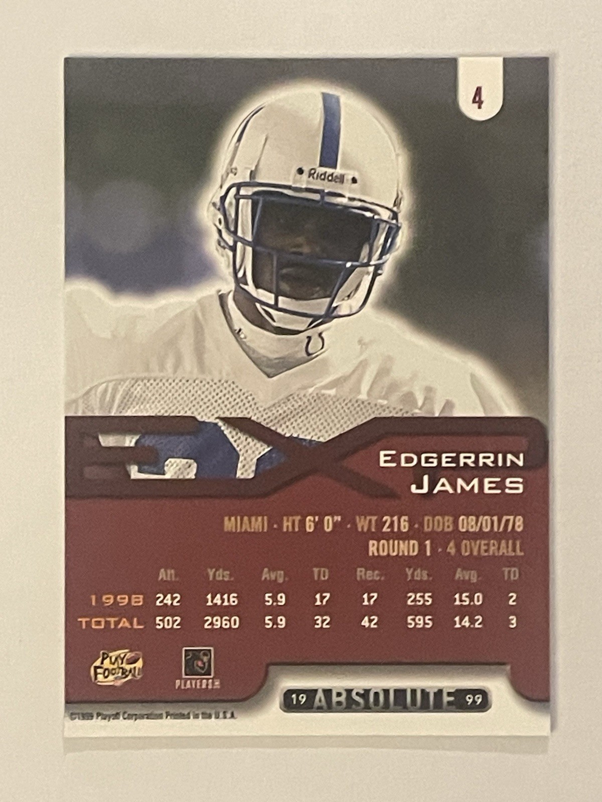 Edgerrin James 9 Rookie Card (RC) Lot – Various Sets, Insert + Base