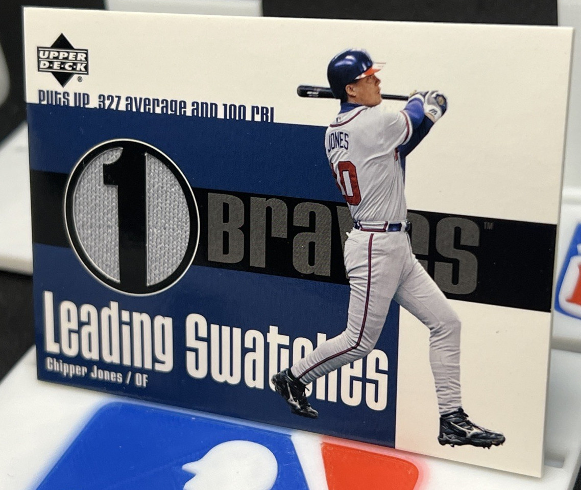 2003 Upper Deck Leading Swatches #CJ Chipper Jones Braves Jersey Patch HOF 00s