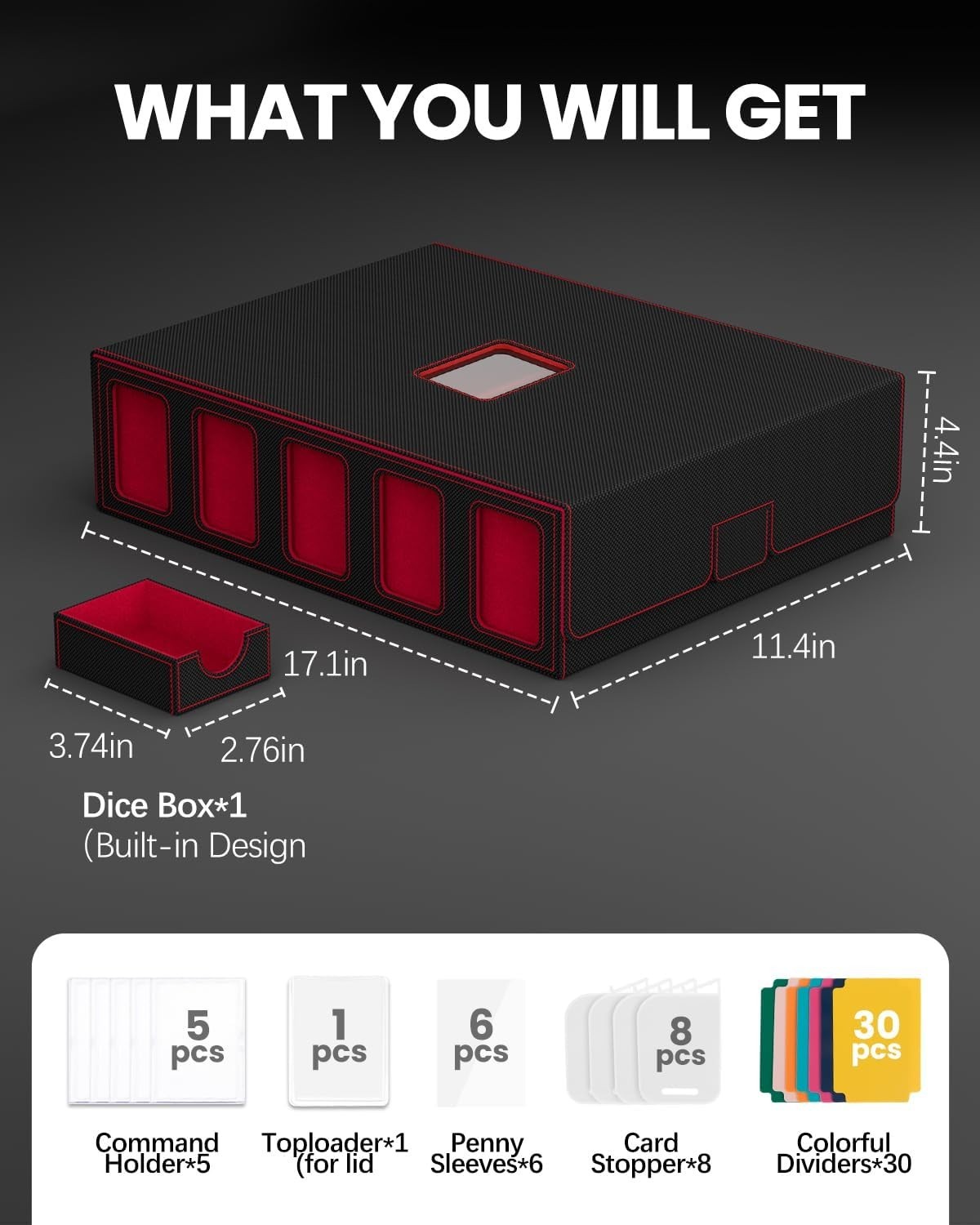 Large Capacity Card Storage Box for Trading Games`
