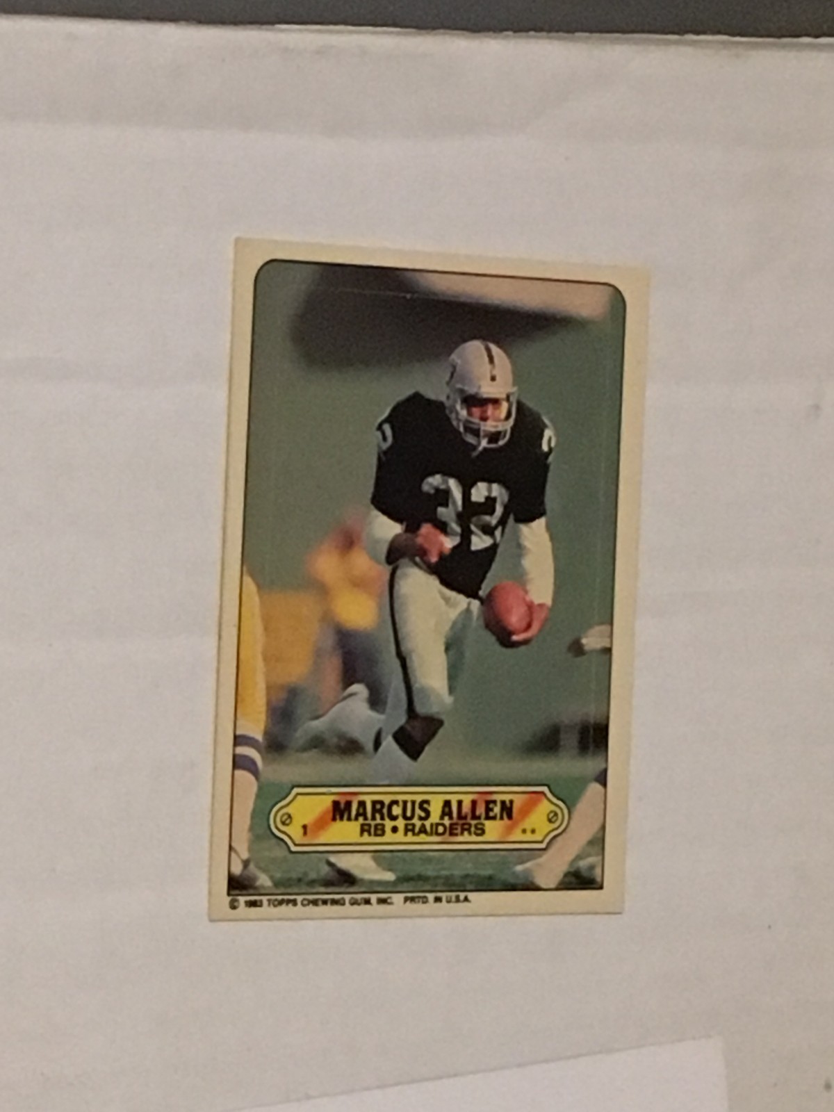 1983 Topps Marcus Allen Rookie Sticker