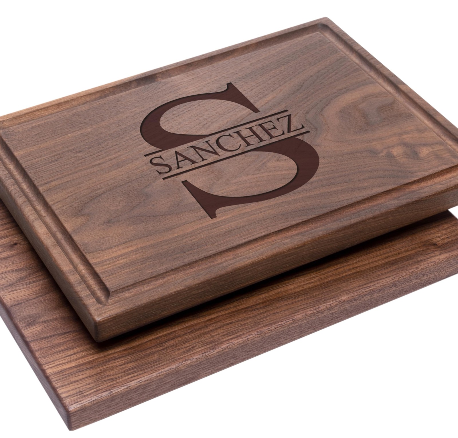 Personalized Cutting Board with Monogram – Custom 17″L x 12″W, Initial 050
