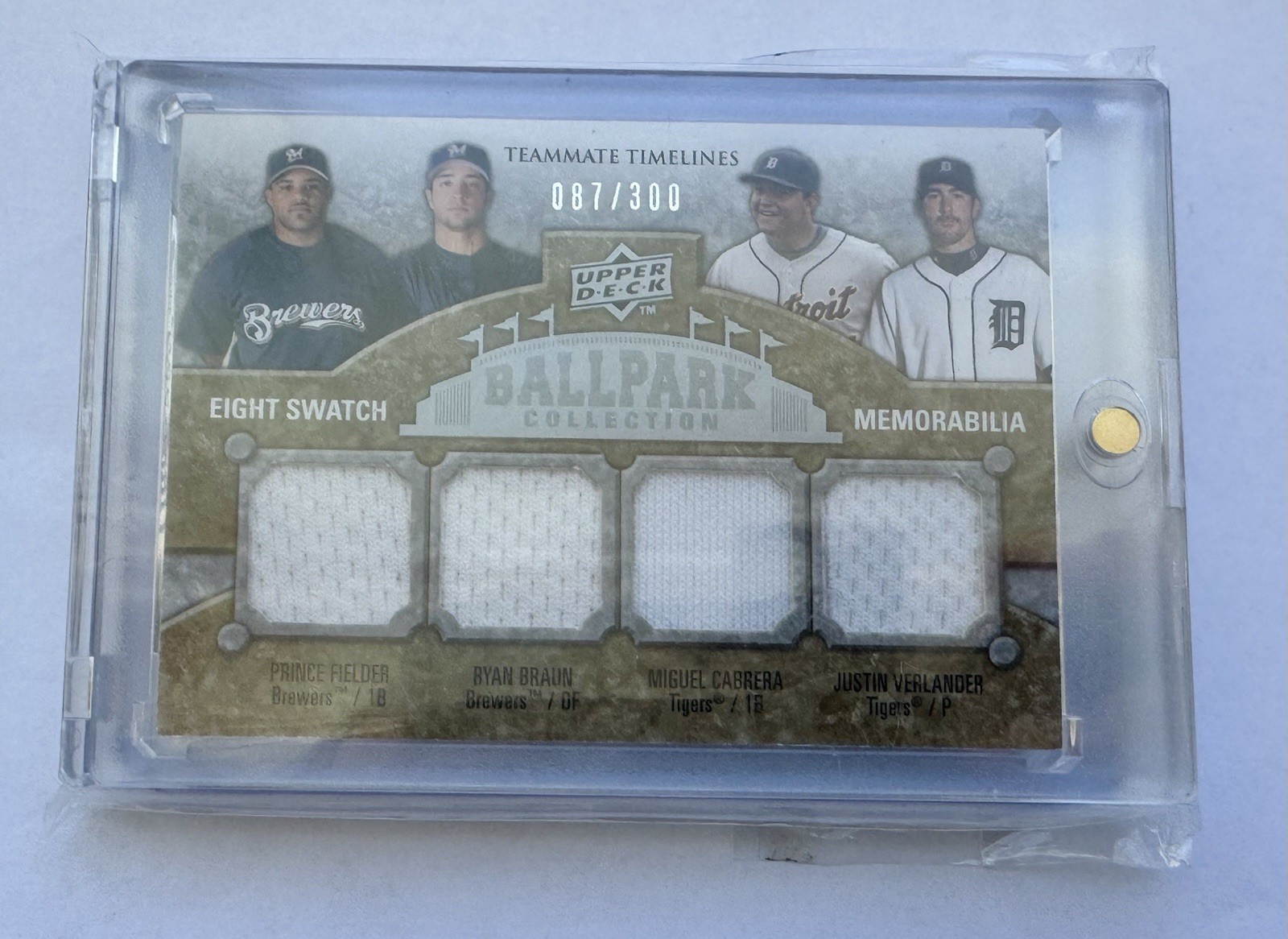 Upper Deck Teammate Timelines Ball park collenction Eight Swatch memorabilia