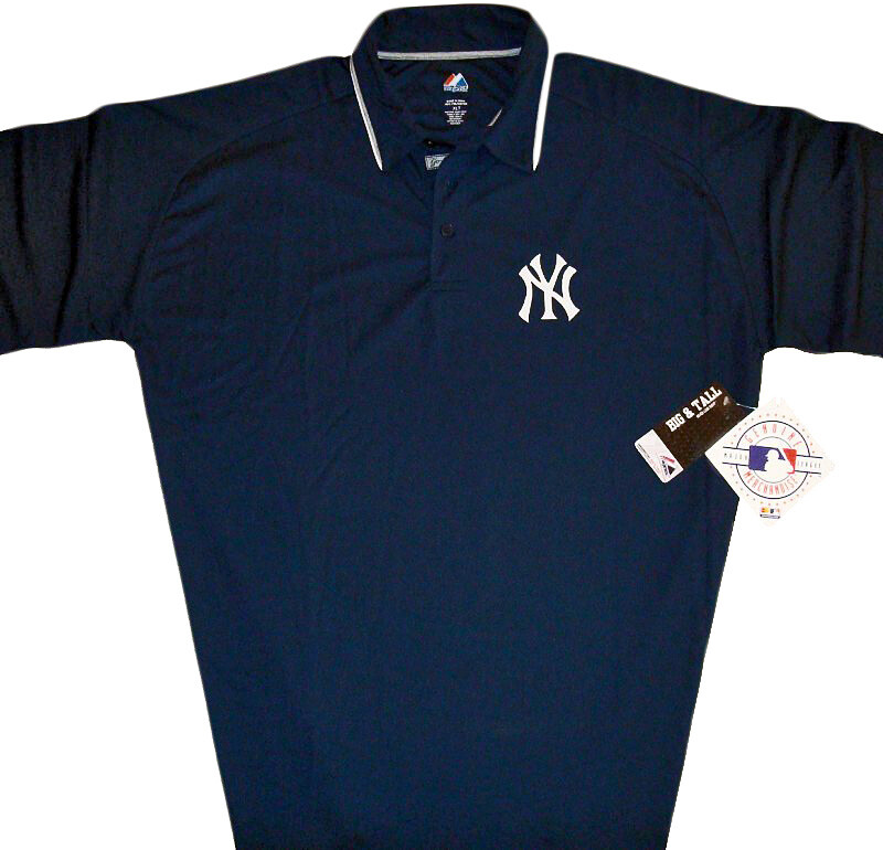 New York Yankees Majestic MLB Men’s Polo Shirt Big & Tall Sizes – Navy