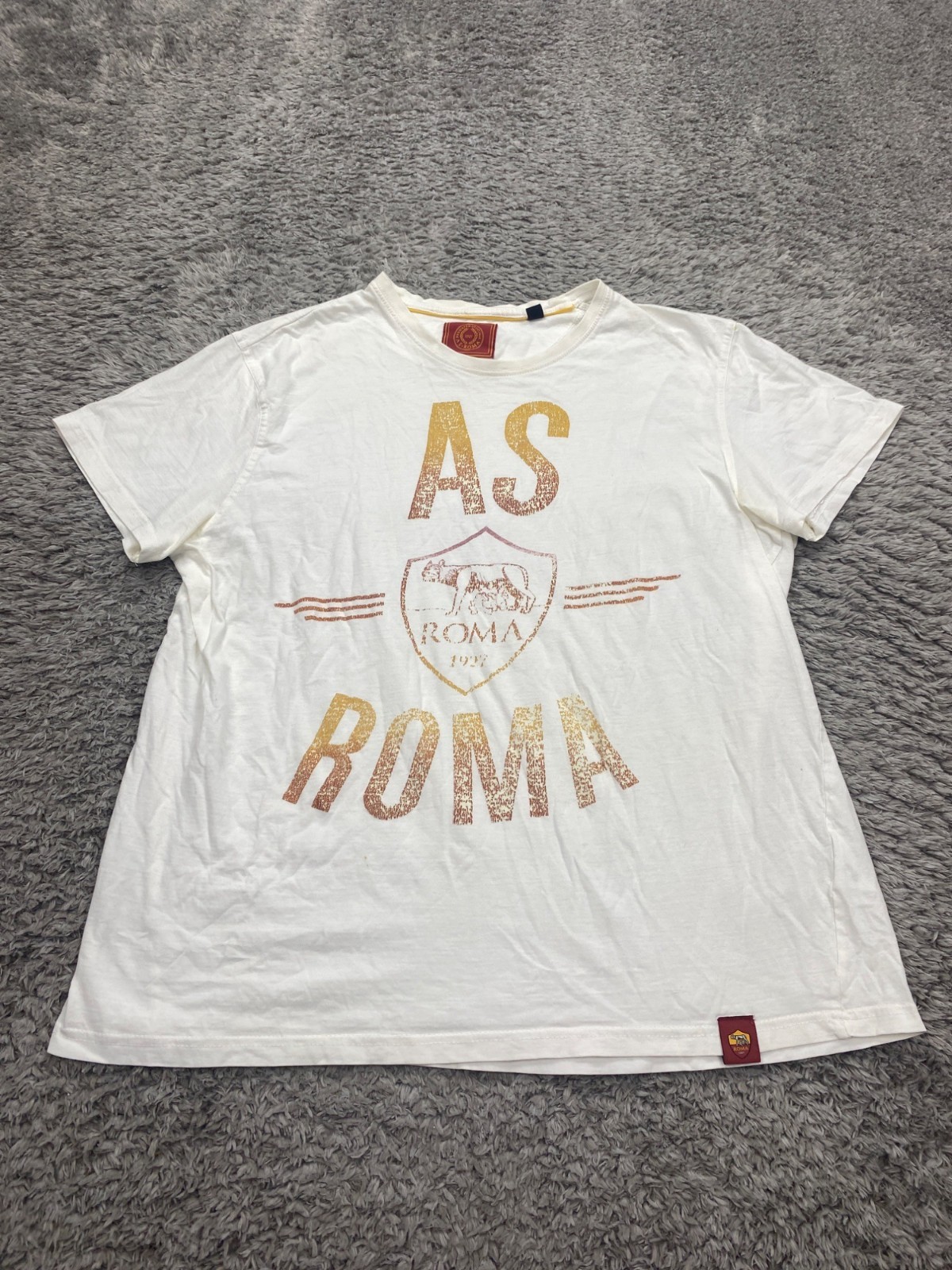 AS Roma Shirt Women XL White Kappa Away Franceso Totti Jersey Made In Italy