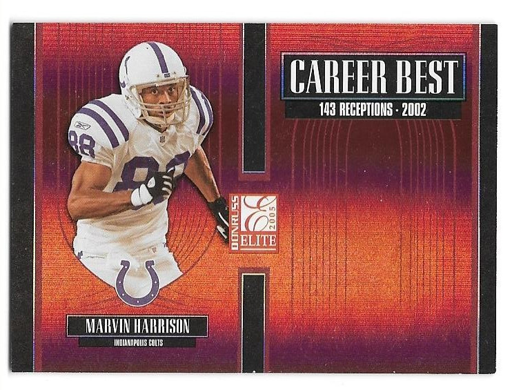 MARVIN HARRISON SERIAL /1000 2005 DONRUSS ELITE CAREER BEST CB-32 INDY COLTS HOF