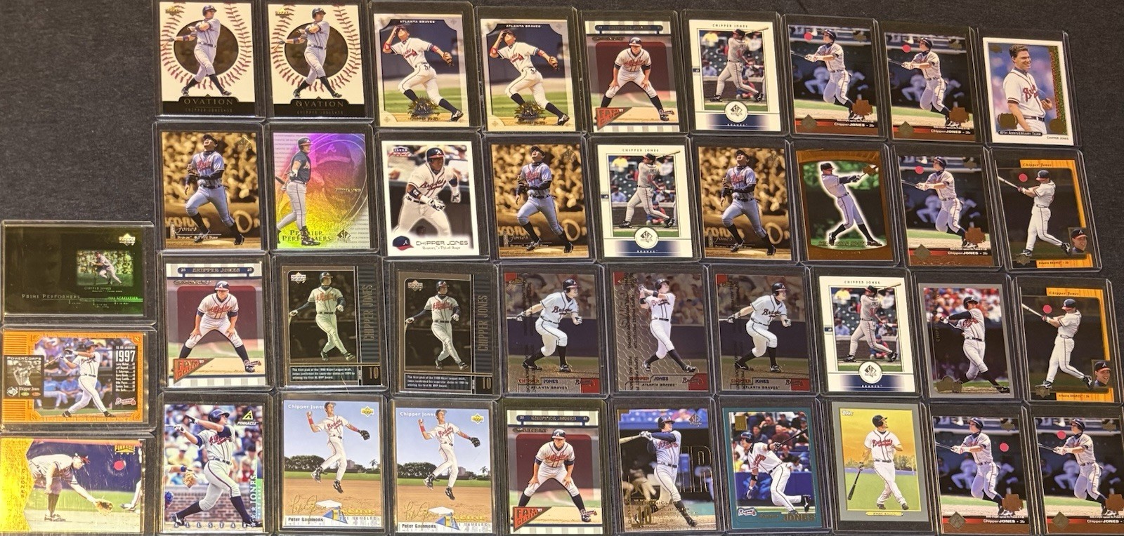 Chipper Jones 39 Card Lot Braves SP Upper Deck Ovation Inserts HOF MVP