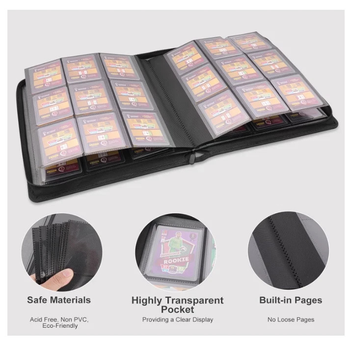 Toploader Binder Holds 288 Toploaders 9 Pocket Top Loader Binders for 3 x 4”