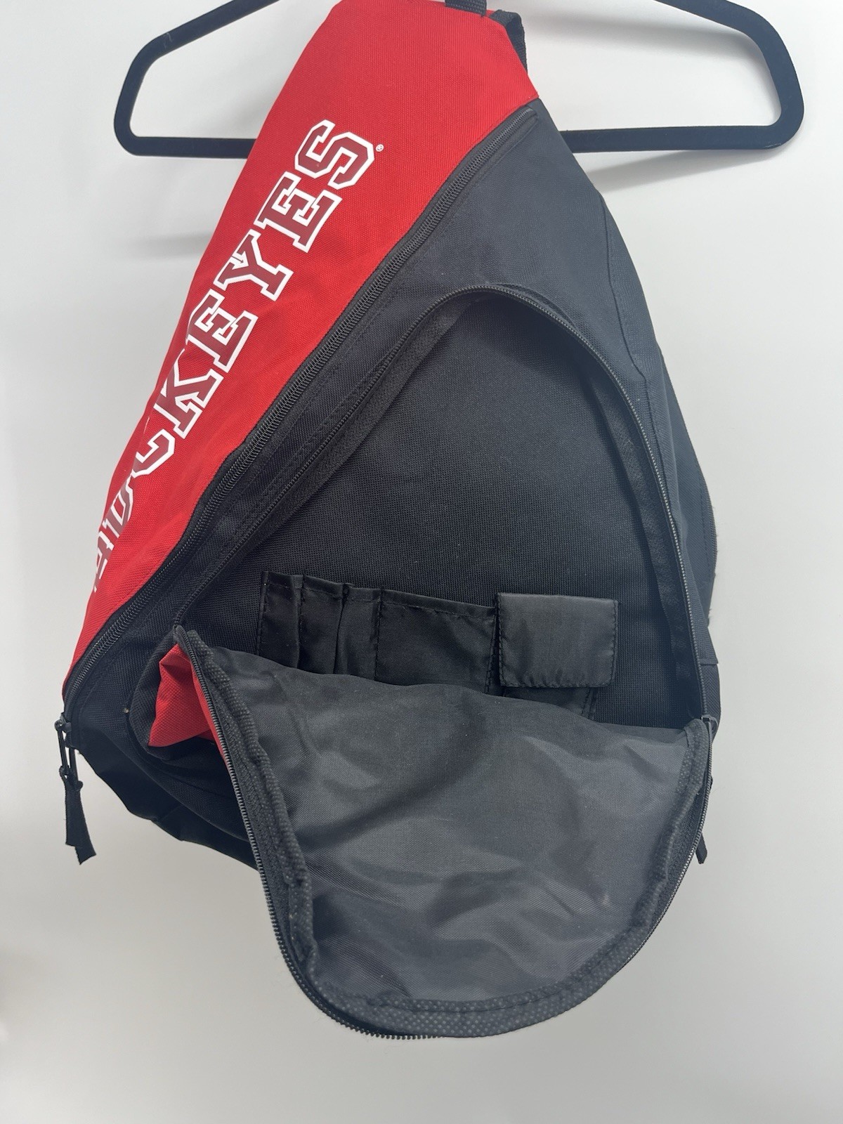 Ohio State Buckeyes Backpack One Strap Triangular Shape Divided Inside Pockets