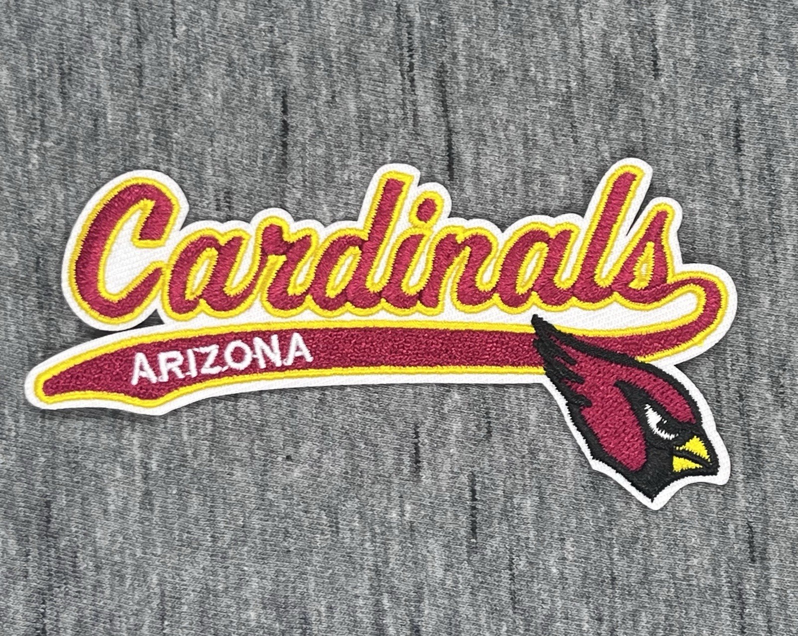 ARIZONA CARDINALS EMBROIDERED IRON ON PATCH 2.0” X 4.0” FREE SHIPPING