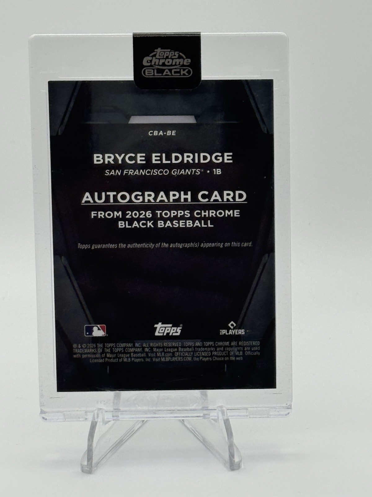 2026 Topps Chrome Black Bryce Eldridge Green Refractor Autograph /99 Rookie Card