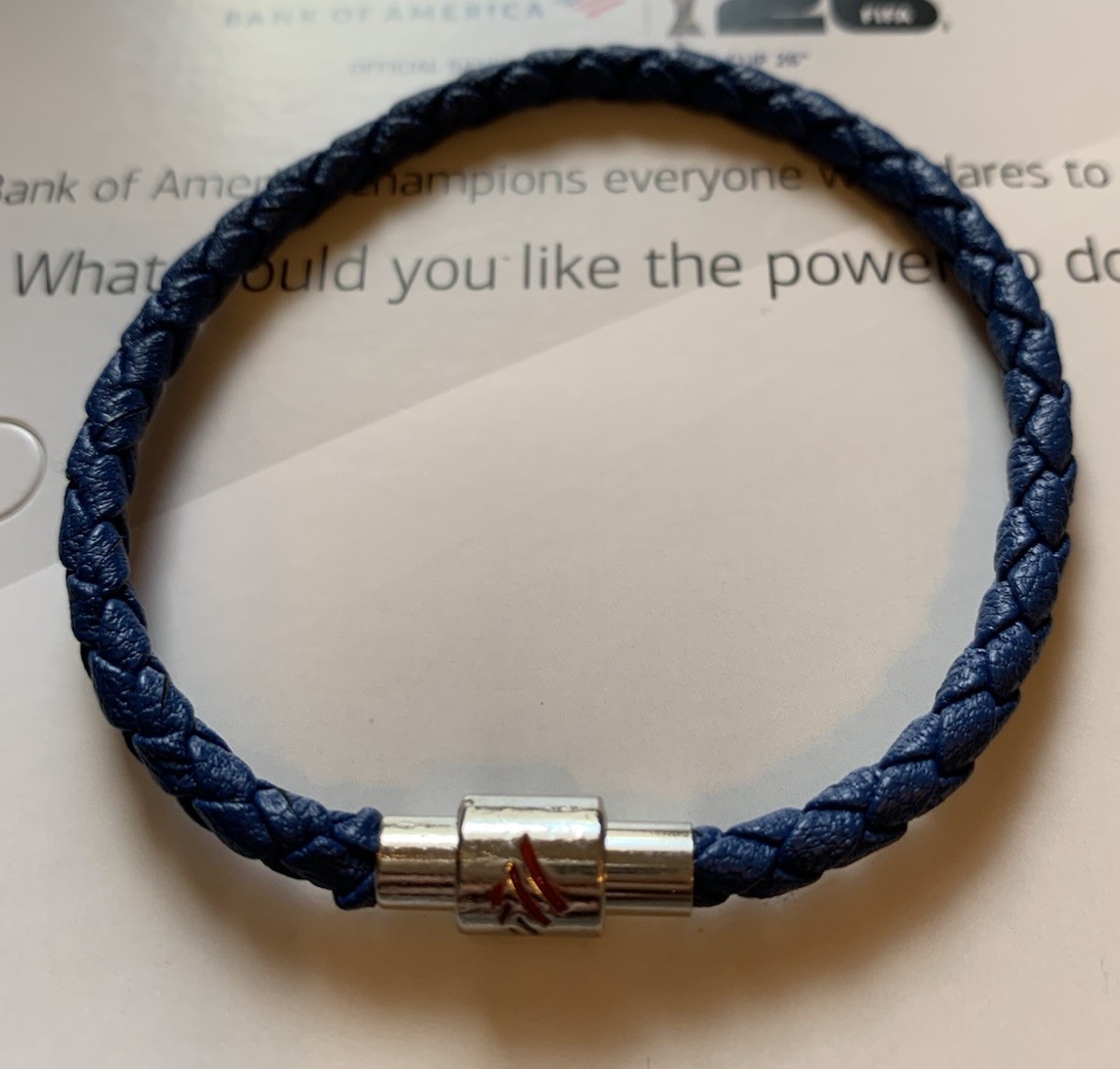 FIFA USA TX HOUSTON Captain, WeR26 LOGO Blue Braided Charm Bead Bracelet