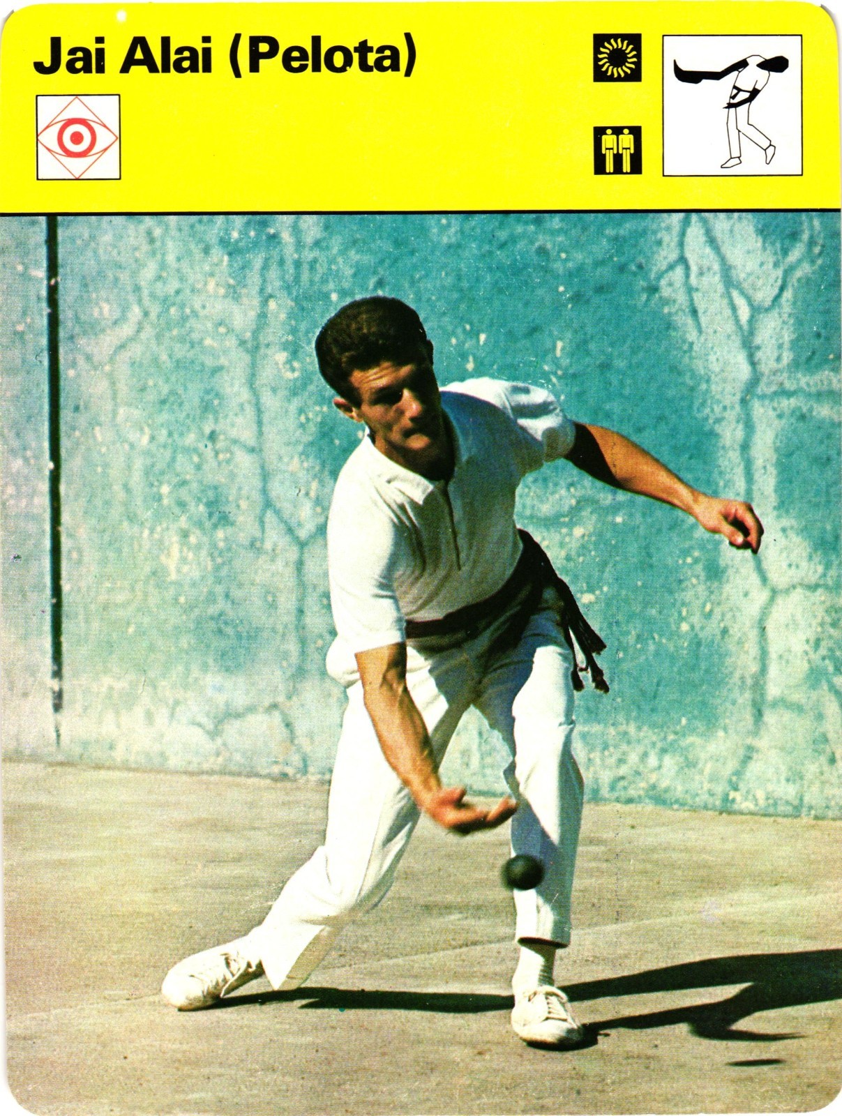 JAI ALAI (PELOTA) Latin American Sport Game 1977 UK SPORTSCASTER CARD #08-15