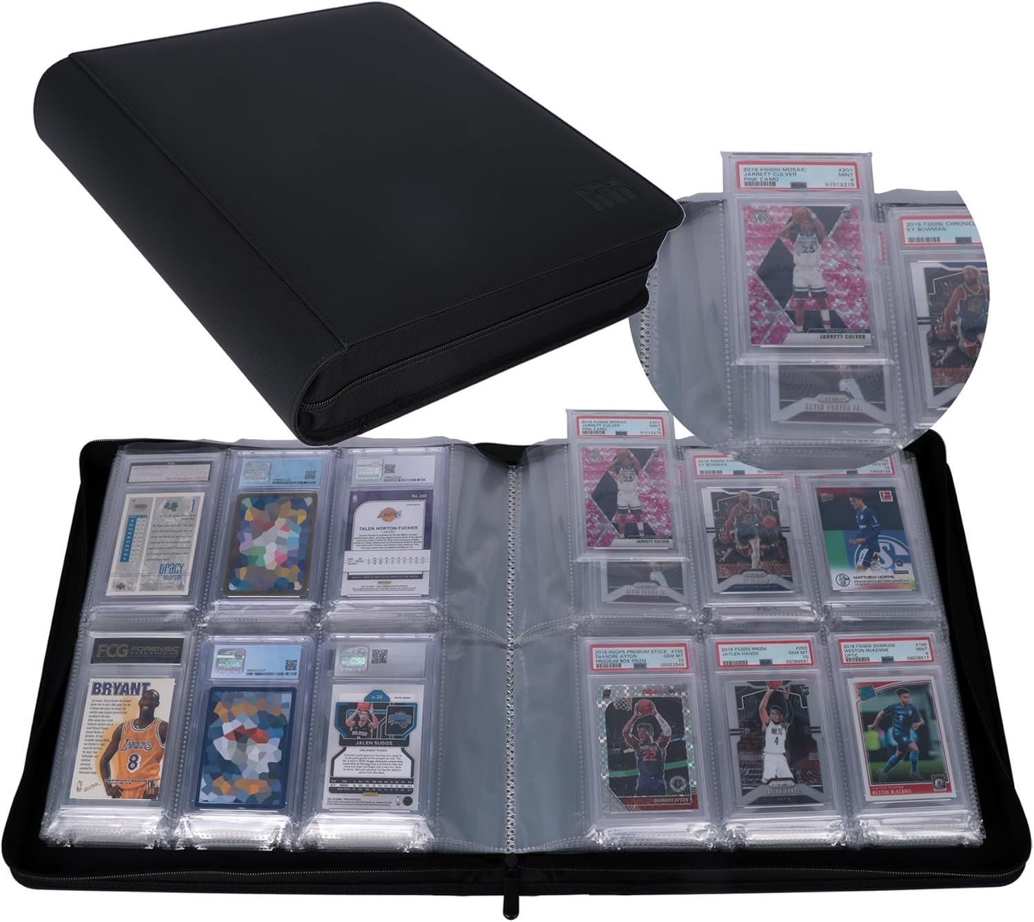 Graded Card Binder – Holds 72 PSA Slabs, 6 Pocket Slab Binder for PSA, CGC, CSG,