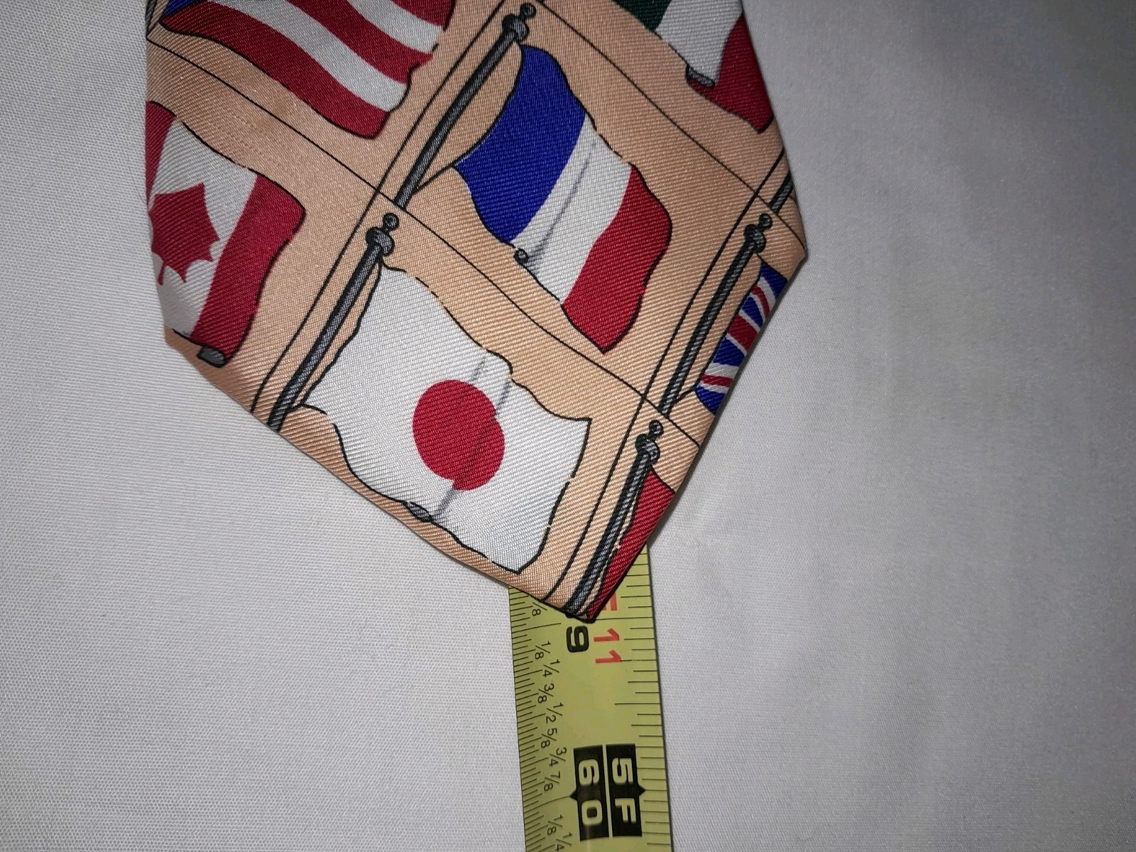 International Flags Necktie Spain England France Belgium Brazil USA Soccer Tie