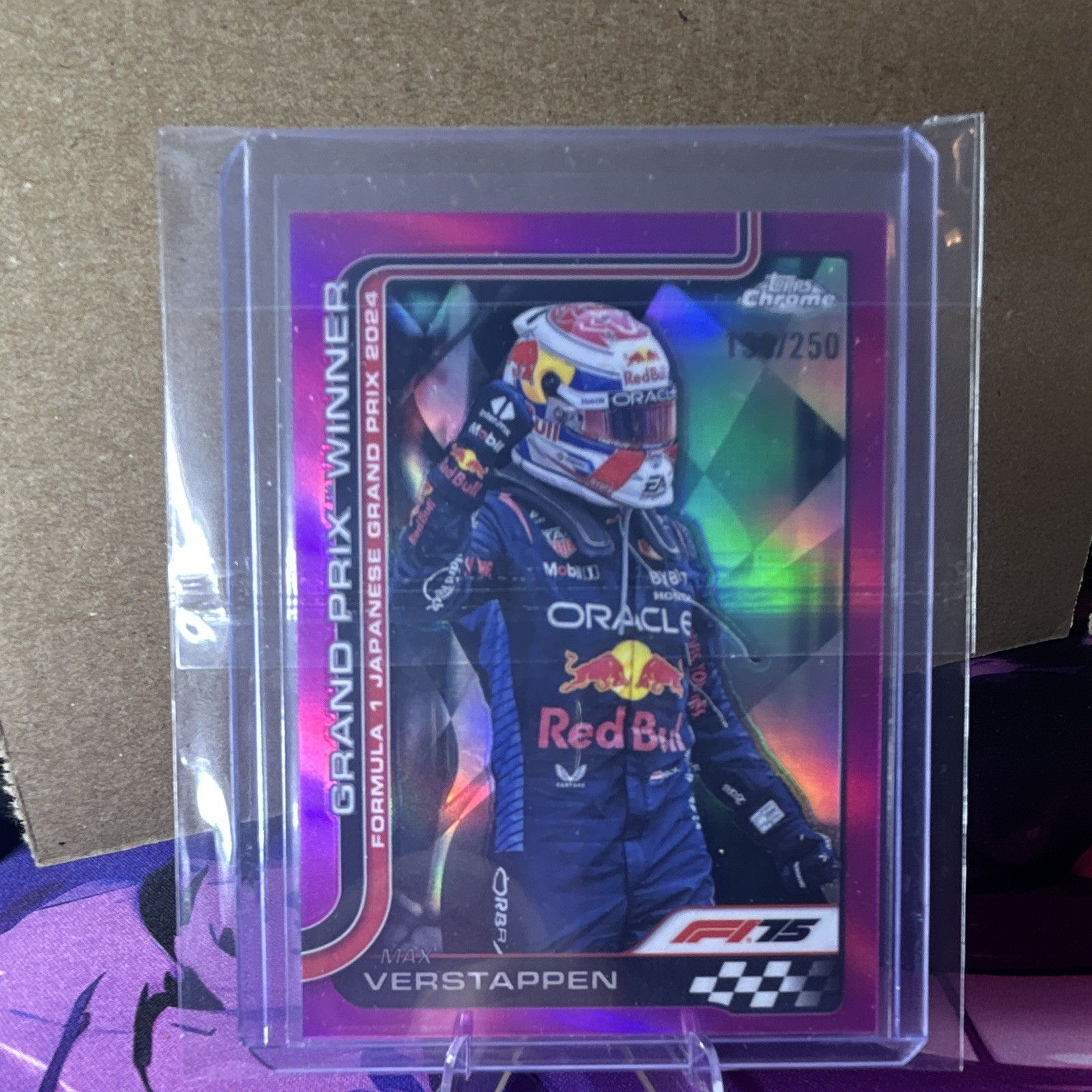 Topps Chrome Formula 1 Max Verstappen Grand Prix Winner #96 139/250 Japan GP