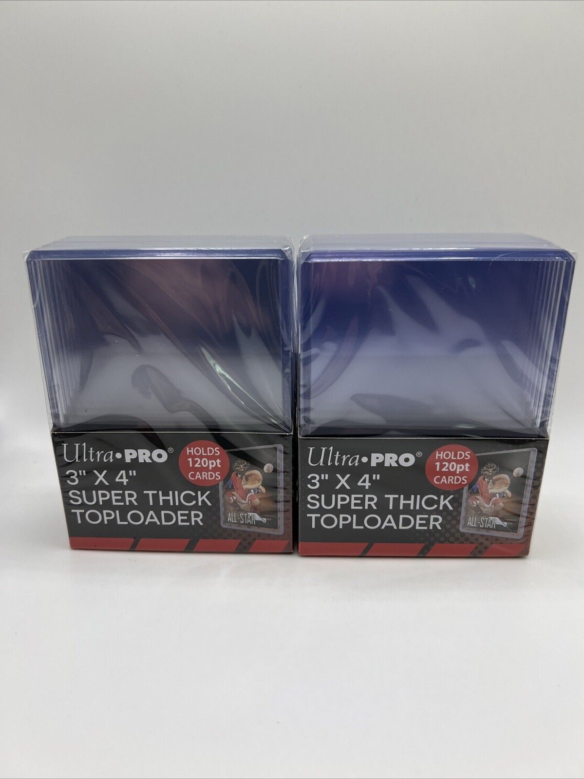 Ultra Pro 3X4 Super Thick Toploaders 120pt Point 2 Packs of 10 for Thick Cards