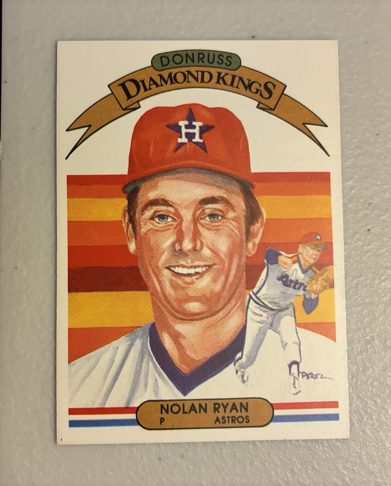 1982 Donruss Diamond Kings Nolan Ryan Baseball Card #13