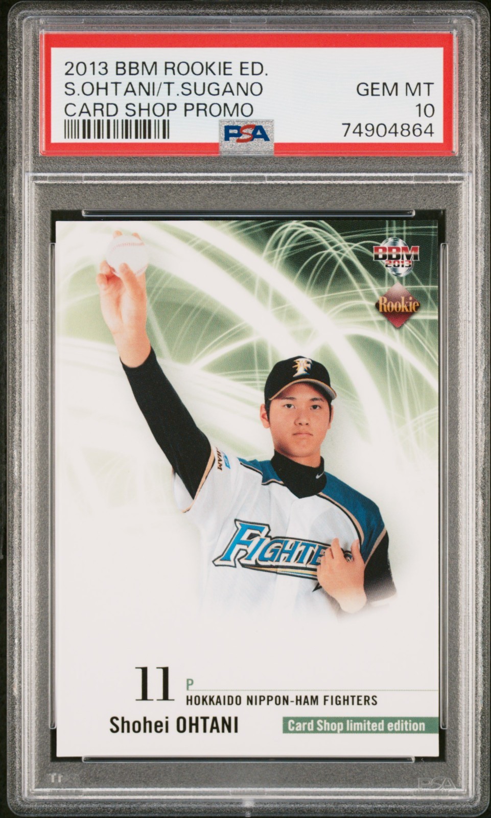2013 Bbm Rookie Edition S.Ohtani/T.Sugano, GEM MT 10 ROOKIE LIMITED EDITION~!!!