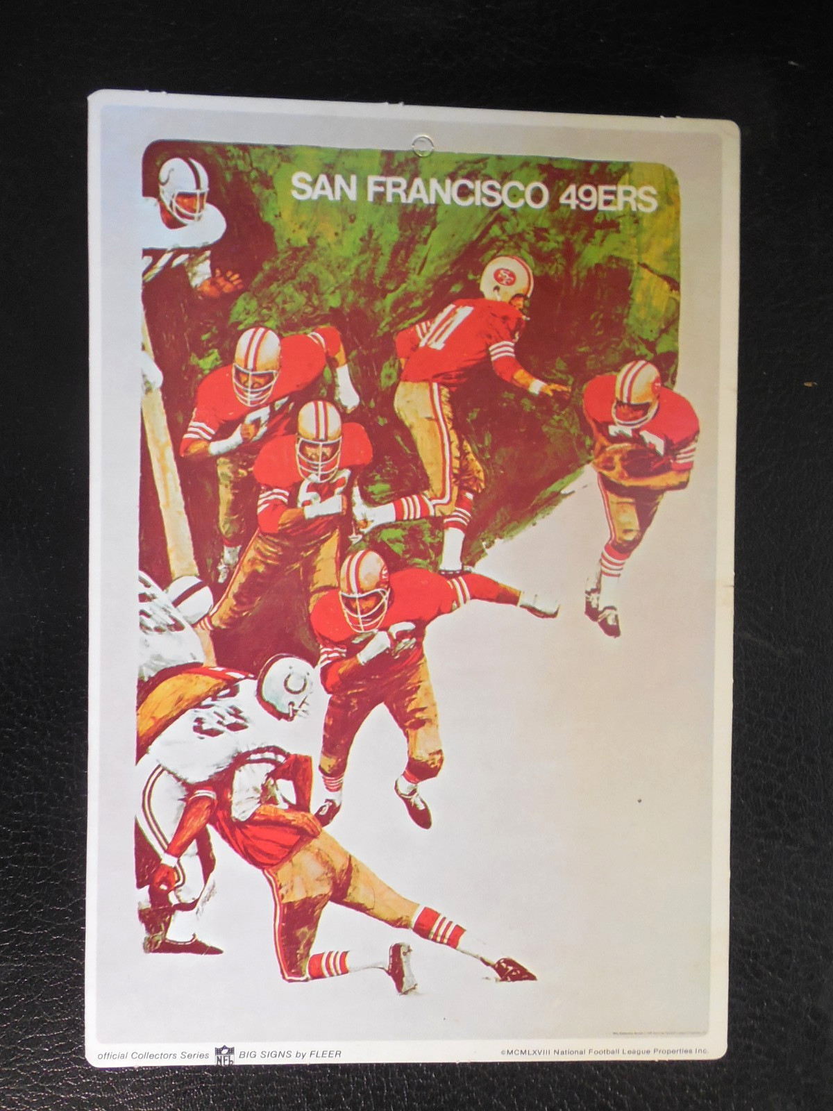 1970 / 1968 Fleer Big Sign (7 3/4″x11 1/2″) San Francisco 49ers Unpunched