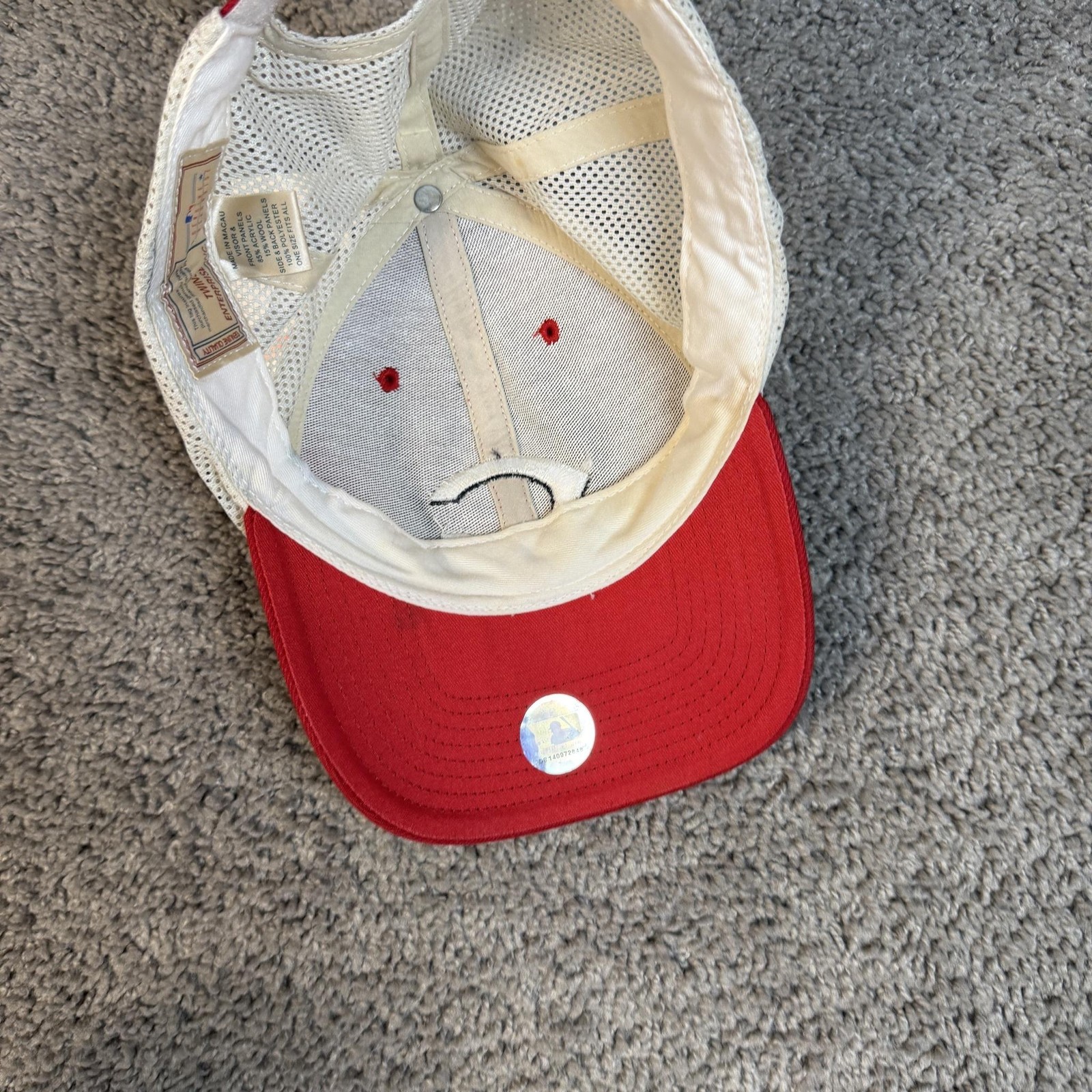 VTG Cincinnati Reds Hat Cap Strap Back Mens One Size Red MLB Twins Enterprise