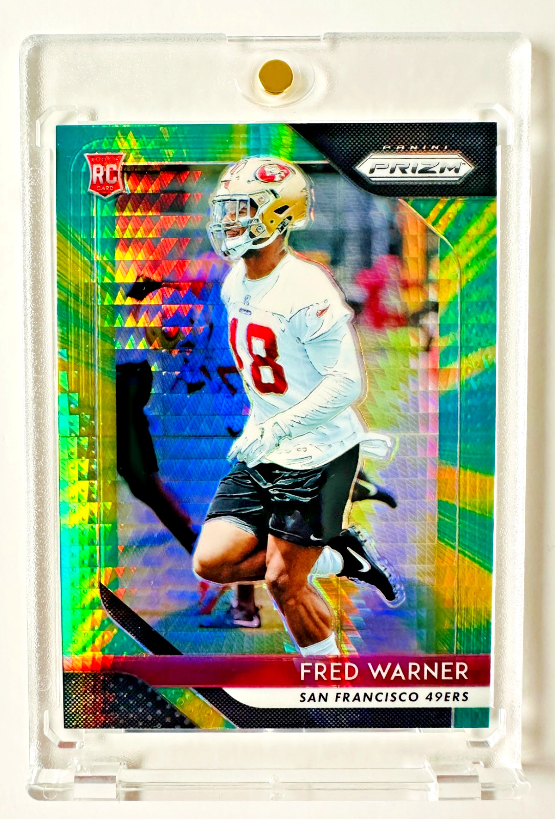 2018 Panini Prizm Fred Warner GREEN Hyper Prizm RC #257 SP #/275 49ers Rookie!