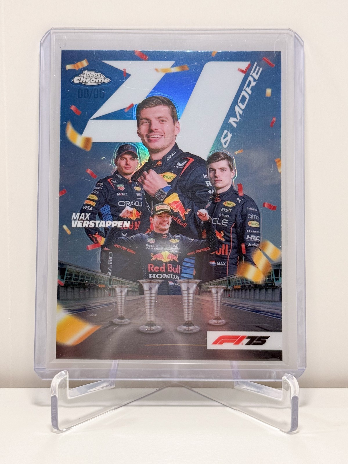 2025 Topps Chrome F1 Max Verstappen 4 & More Refractor 4N-1 00/00 Printing Error