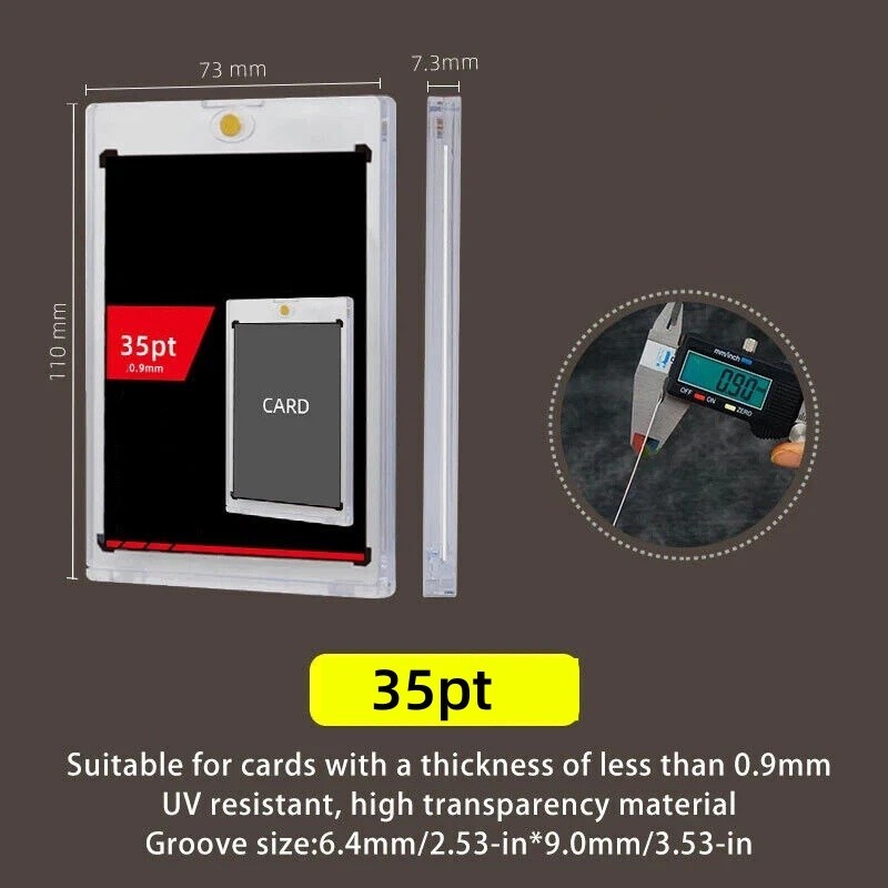 1-100Pcs 35 55 75 100 130 180Pt Magnetic Card Holders One-Touch For Trading Card