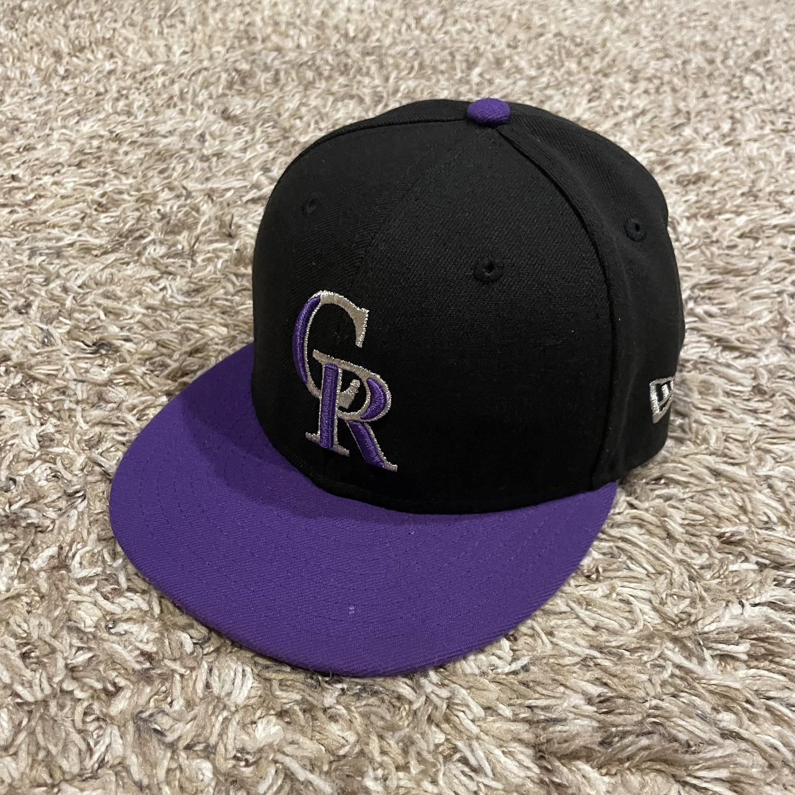 Colorado Rockies Hat New Era 59Fifty Fitted 6 3/4 Black Purple MLB Baseball