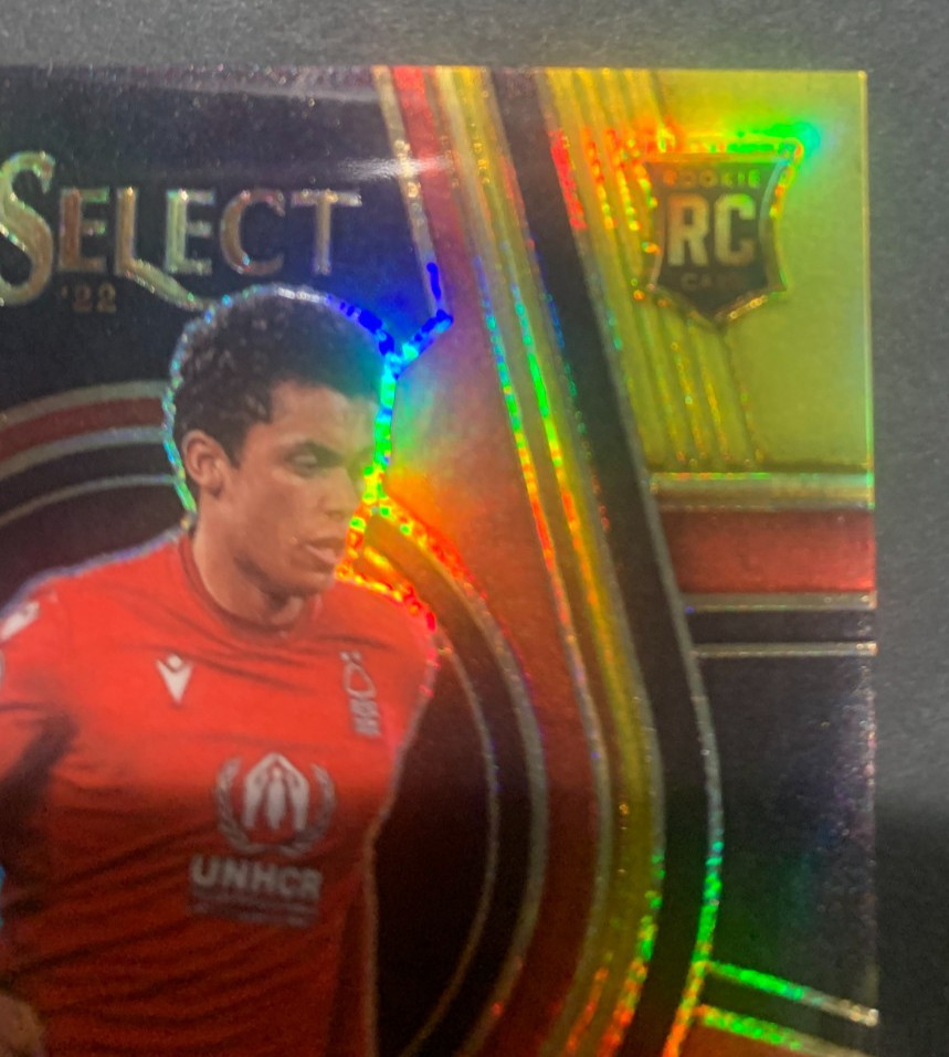 2022/23 Panini Select Premier League Soccer, Brennan Johnson RC, Auto, Gold, /10