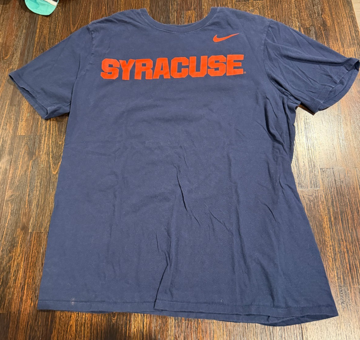 Syracuse Orange The Nike Tee TShirt Orangemen Navy Blue Large Athletic Cut