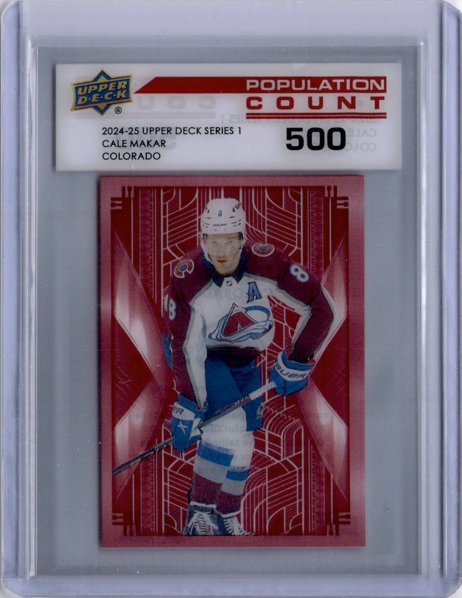 Cale Makar Population Count 500 /500 #PC-19 2024-25 Upper Deck Series 1 [H125]