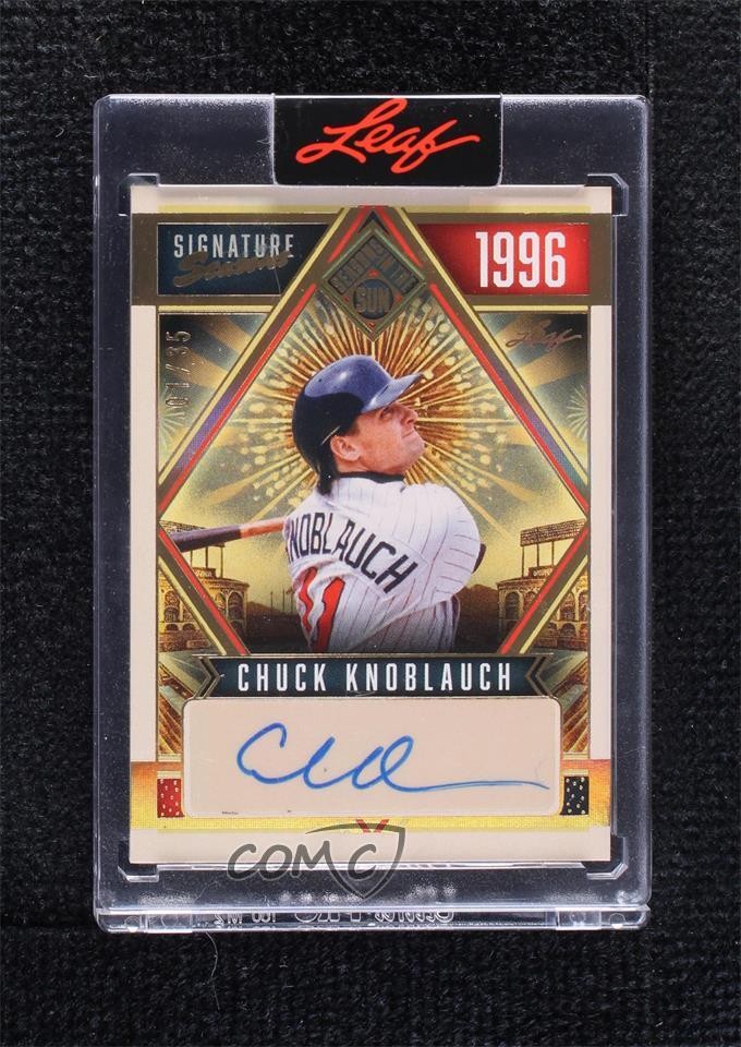 2025 Leaf Seasons in the Sun Holo Bronze 1/35 Chuck Knoblauch #SSE-CK1 Auto 1co7