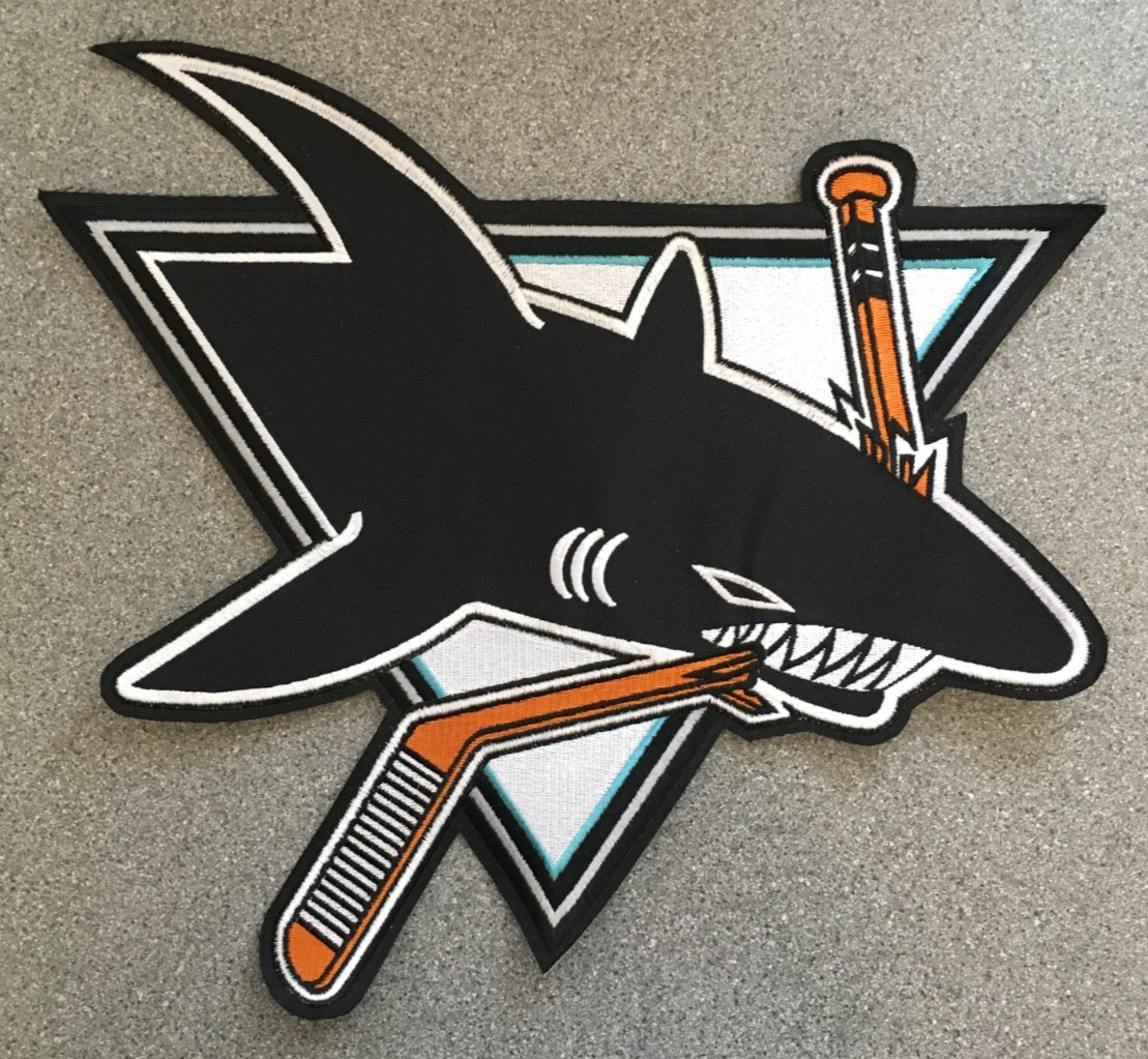 1991-2006 SAN JOSE SHARKS NHL HOCKEY VINTAGE LARGE 11.25″ TEAM LOGO PATCH