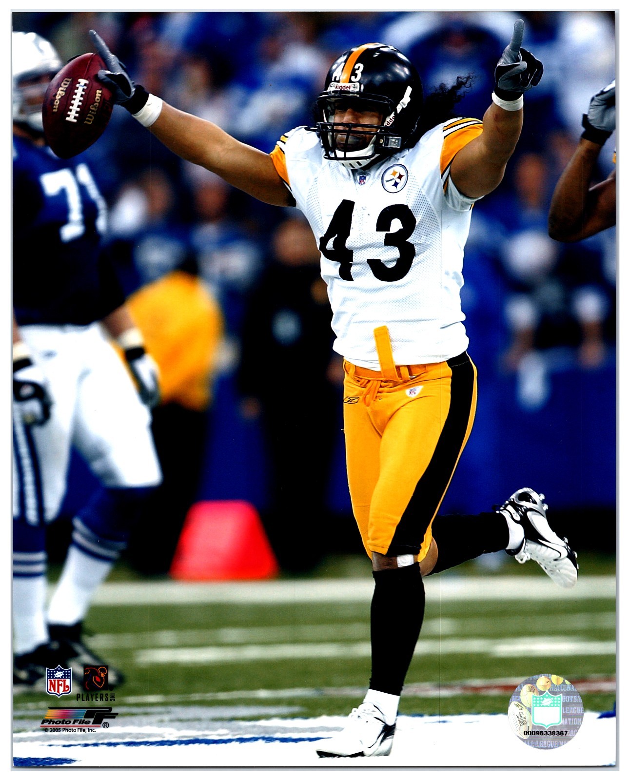 Troy Polamalu #43 Pittsburgh Steelers (2005) 8in x 10in NFL Football Photo