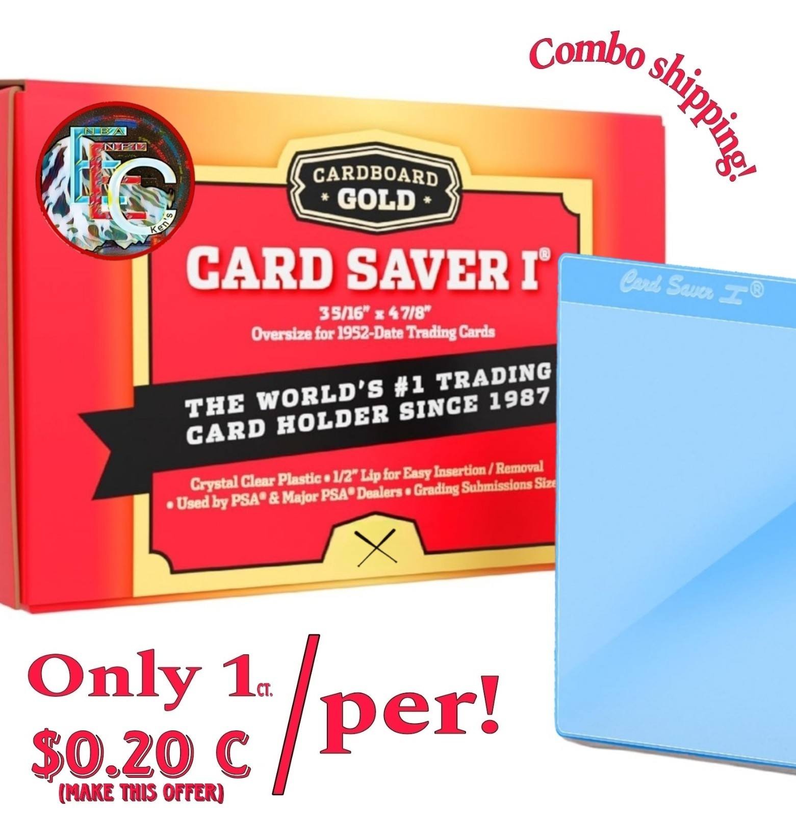 60Pt CARD SAVER 1 Trading Card Protectors 1ct (MAKE OFFER) Select Quantity