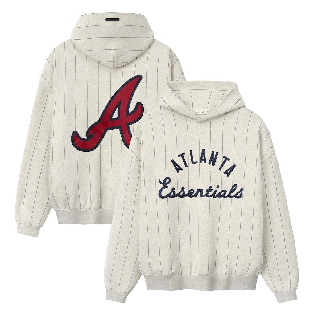 Atlanta Braves Fear of God x MLB Unisex Sport Hoodie – Oatmeal – Fanatics BNWT L
