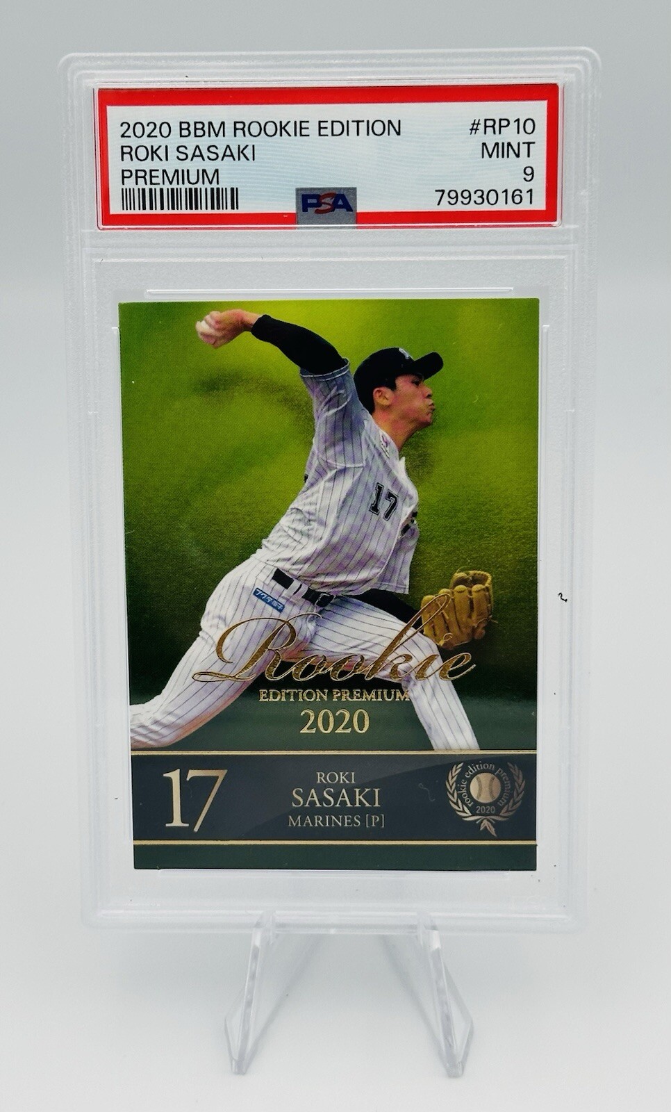 2020 BBM Rookie Edition Roki Sasaki Premium #RP10 PSA 9