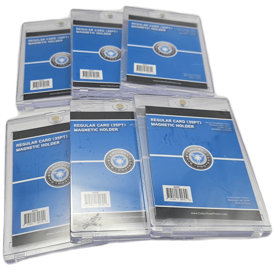 (6-Pack) CSP Regular Card 35pt Magnetic Card Holder For Standard Sized Cards