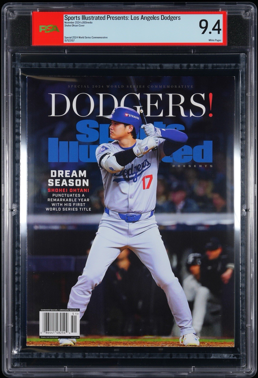 Sports Illustrated Nov 2024 Champions Magazine SHOHEI OHTANI Dodgers PSA 9.4