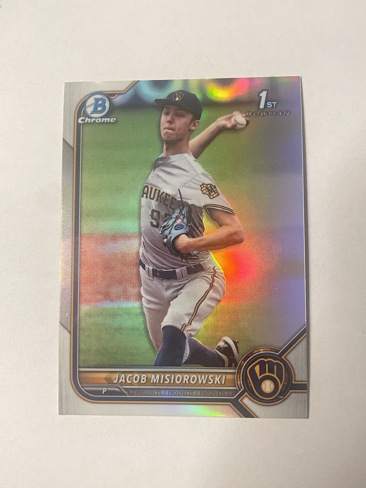 2022 Bowman Draft Jacob Misiorowski 1st Chrome Refractor #BDC-132 Brewers