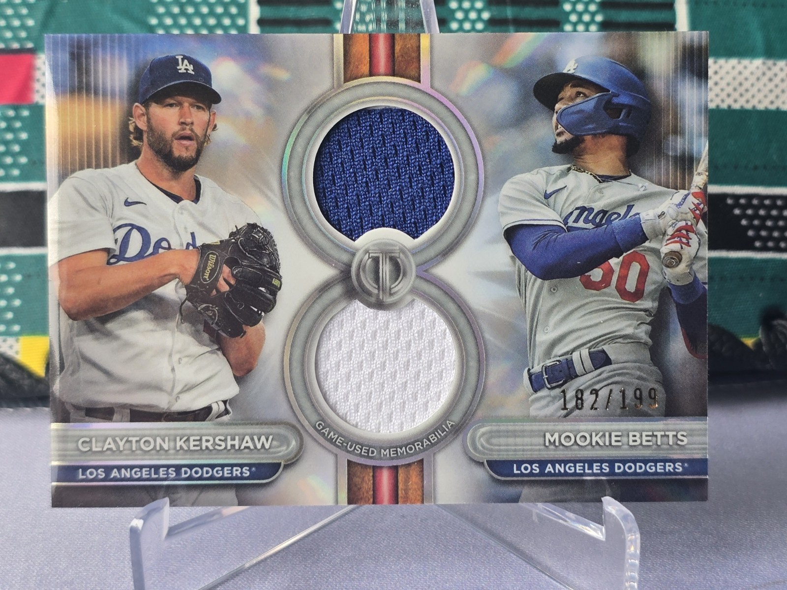 2024 Topps Tribute Dual Relics Clayton Kershaw, Mookie Betts #DR2-KB /199