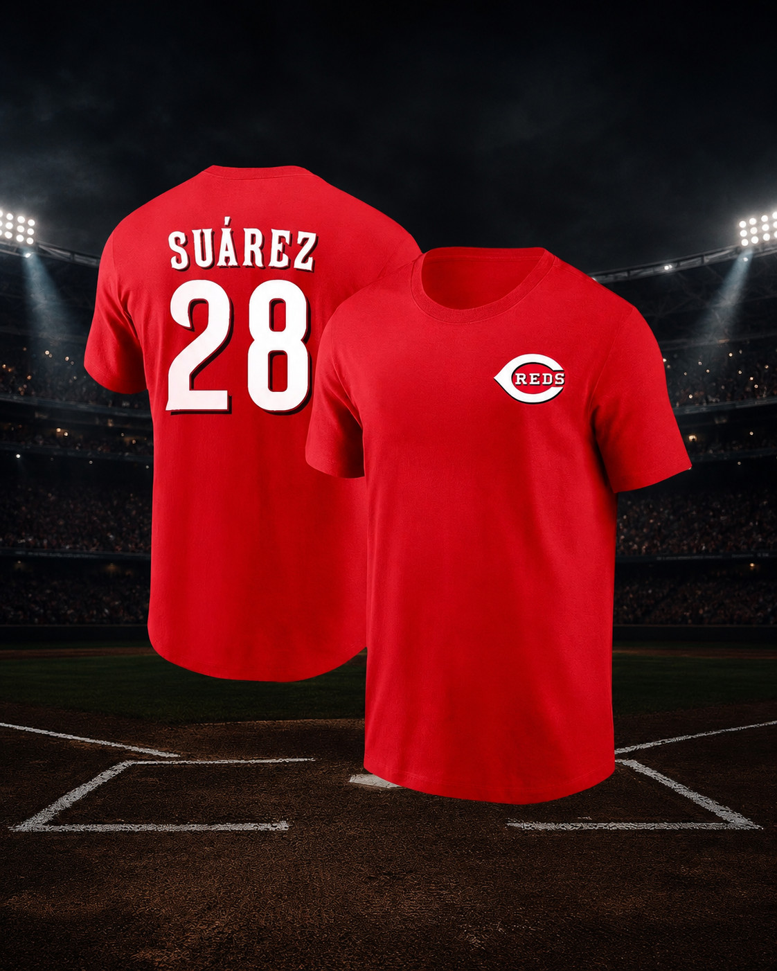 Eugenio Suarez #28 Cincinnati Reds Team Name Number Player Shirt Fan Gift