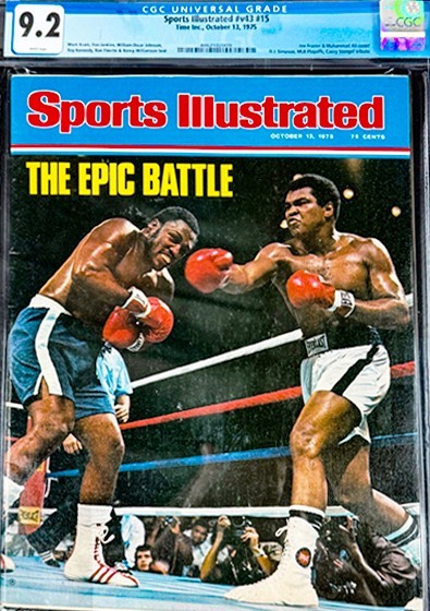 CGC 9.2 Sports Illustrated Muhammad Ali Frazier NEWSSTAND White Pages 1975
