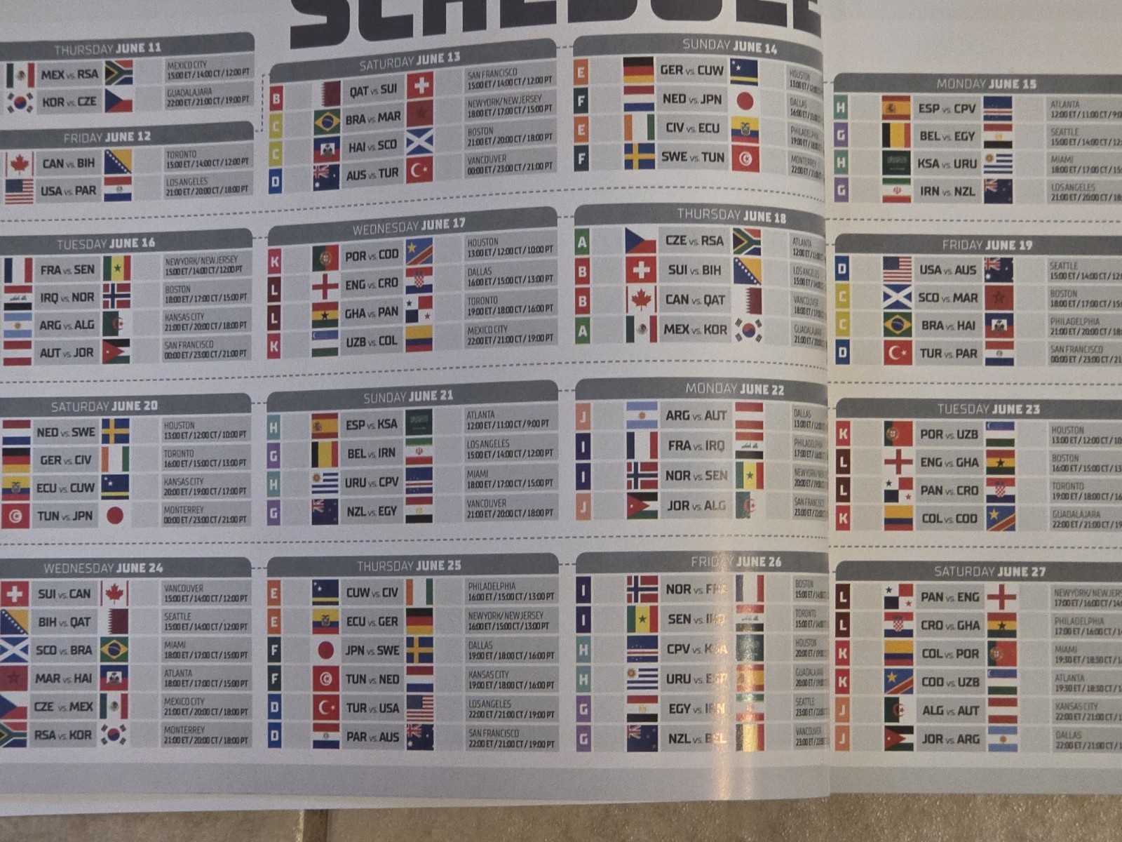2026 FIFA World Cup AUTHENTIC Program. 128 PAGES