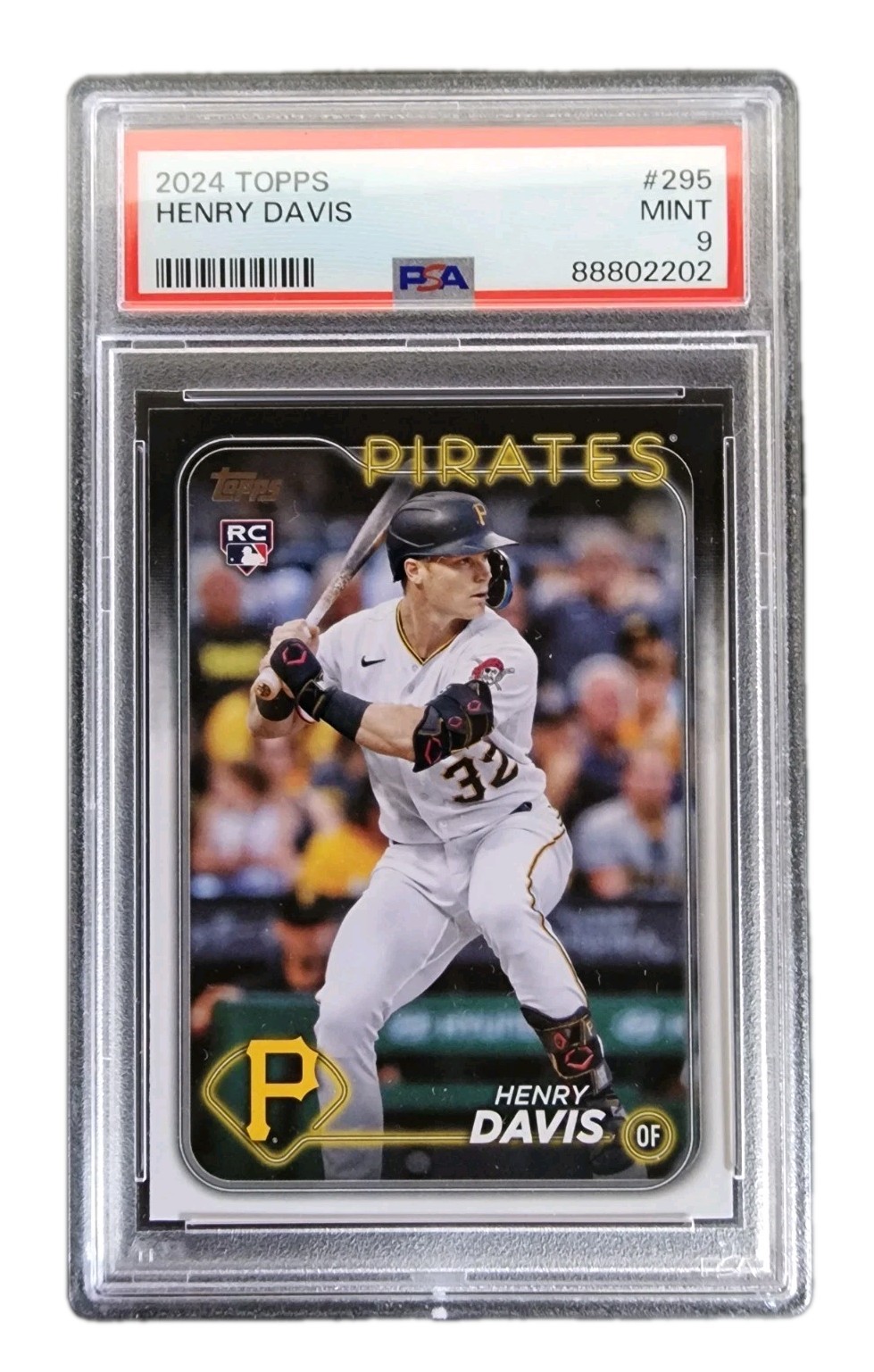 2024 Topps Series 1 #295 Henry Davis Pirates RC Rookie PSA 9