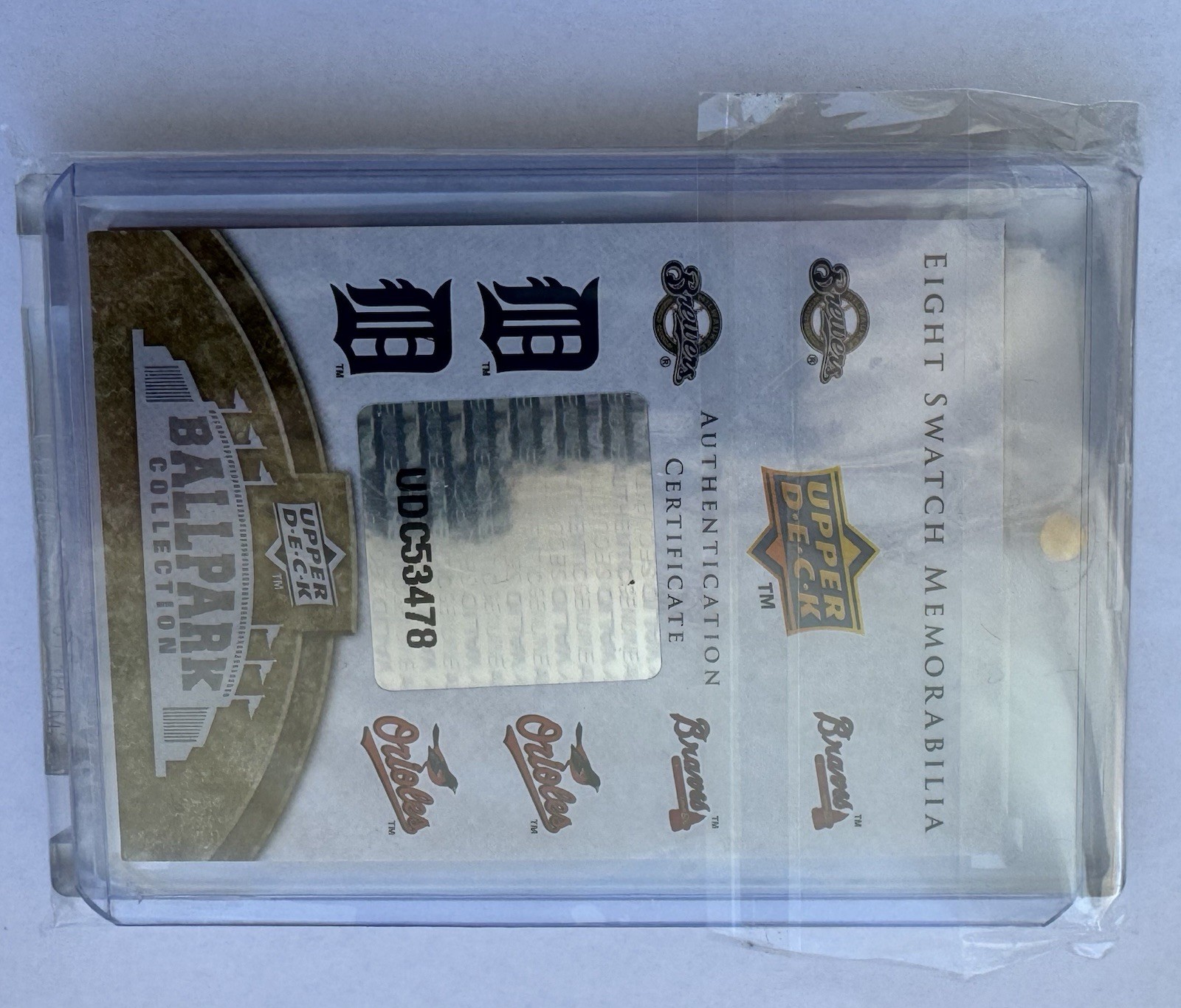 Upper Deck Teammate Timelines Ball park collenction Eight Swatch memorabilia