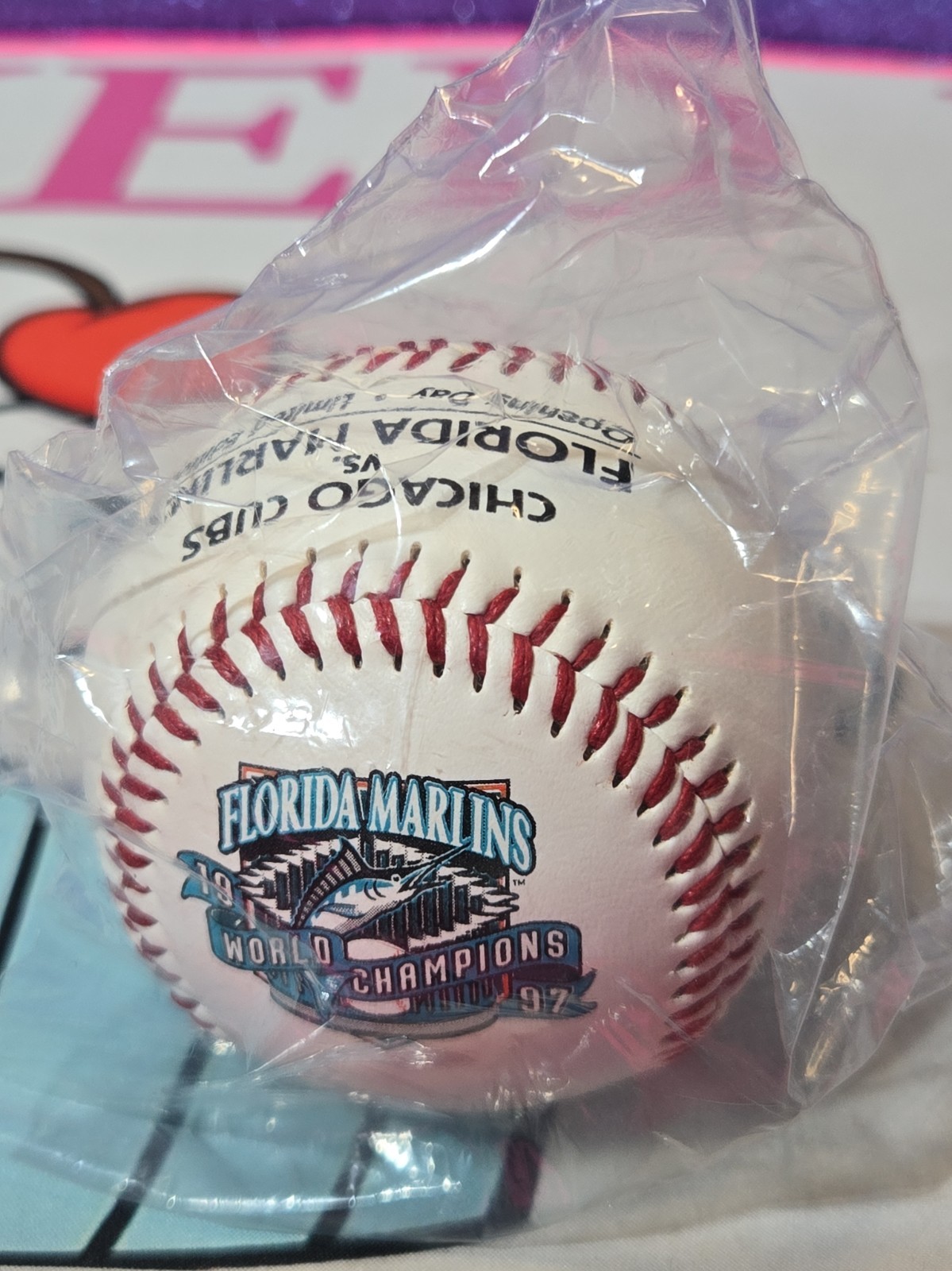 FLORIDA MARLINS 1997 WORLD SERIES CHAMPIONS COLLECTIBLE BASEBALL Opening Day 98